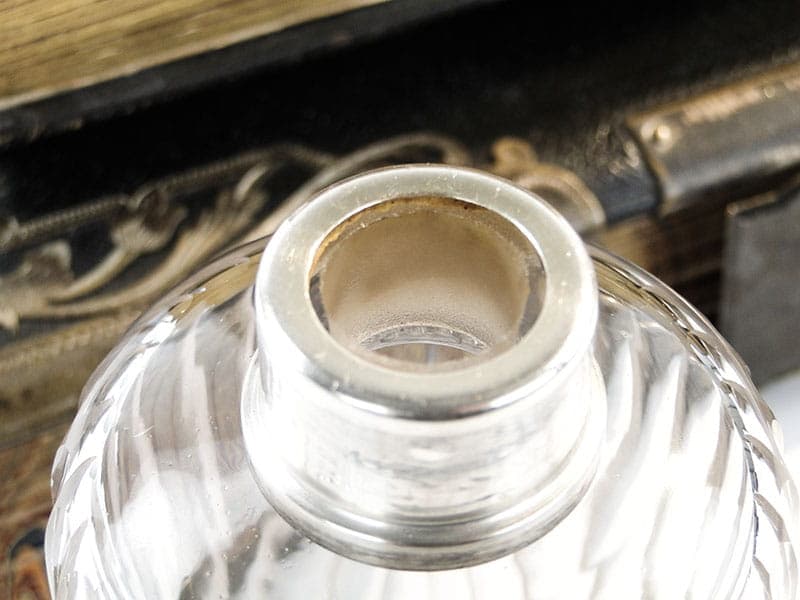 Perfume Bottle, transparent, crystal, silver, France, early 20th c. - 287539