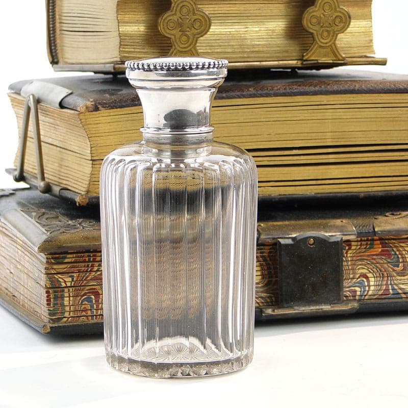 Perfume Bottle, transparent, crystal, silver, France, early 20th c. - 287534