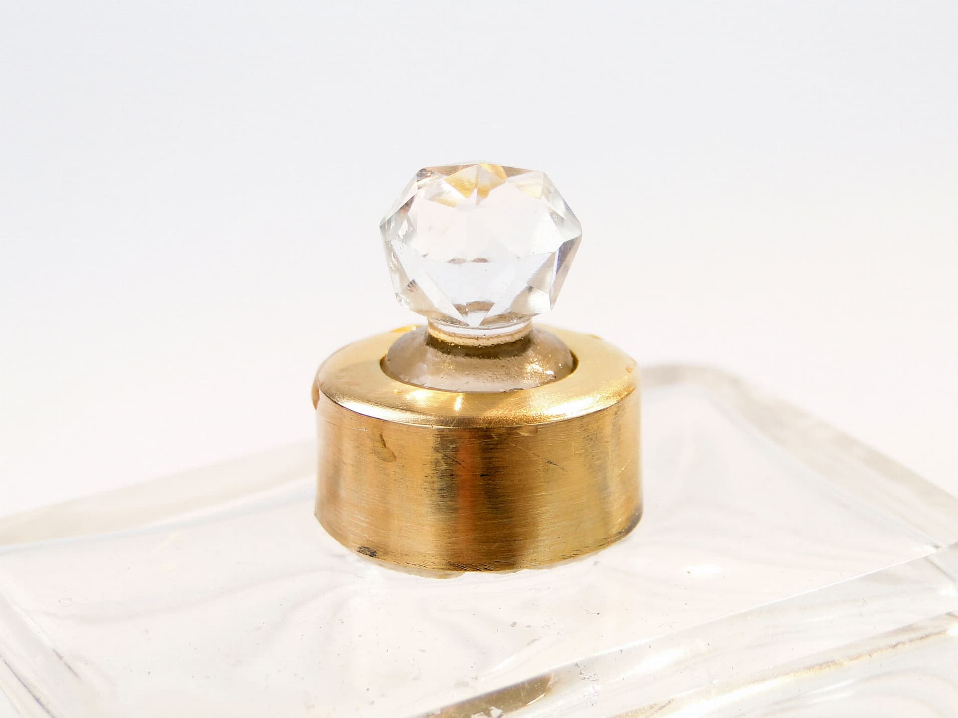 Perfume Bottle, transparent crystal, silver, France, early 20th c. - 287543