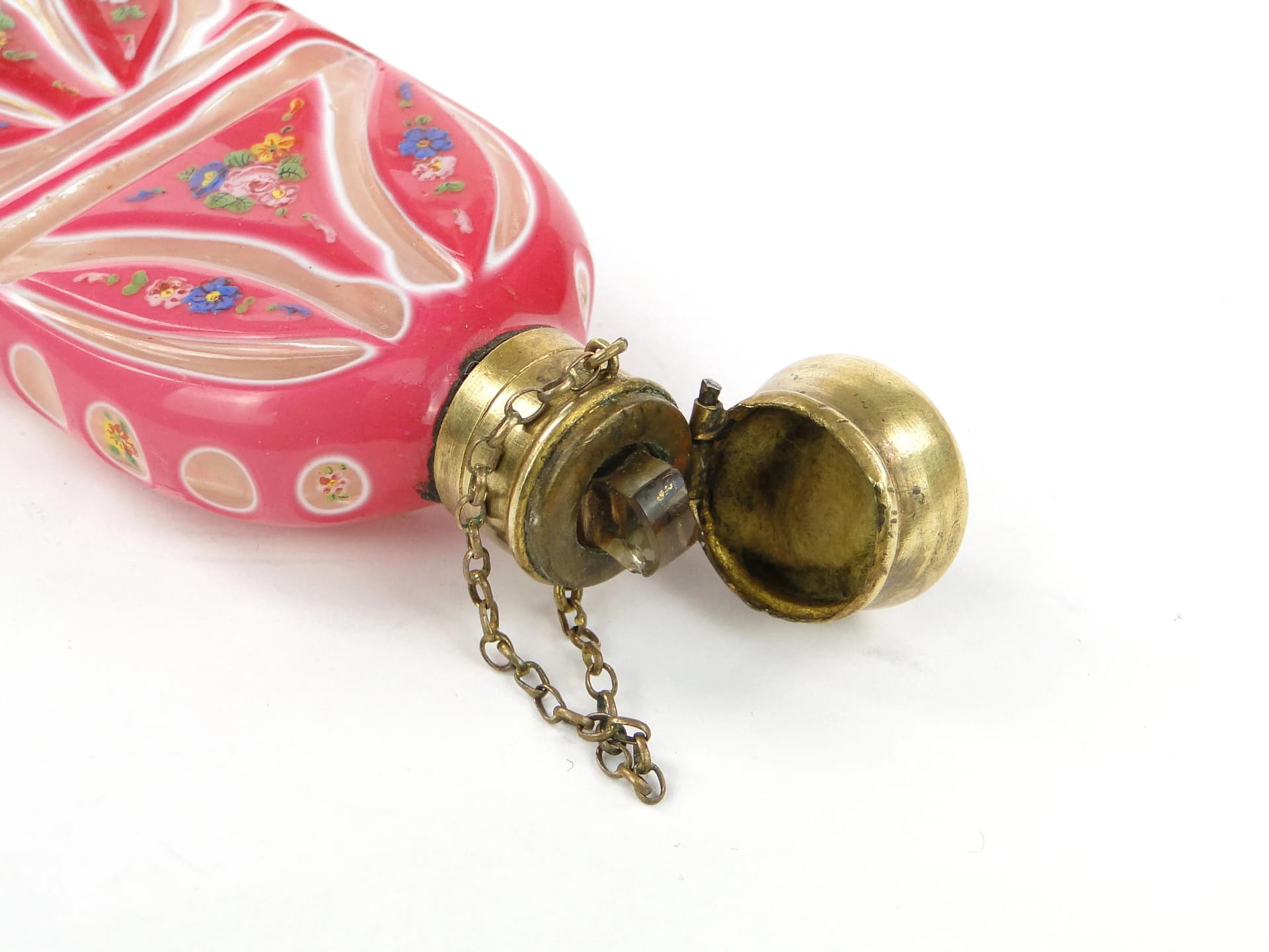 Perfume Bottle Biedermeier, multicolor glass, Austria, 19th c. - 287556