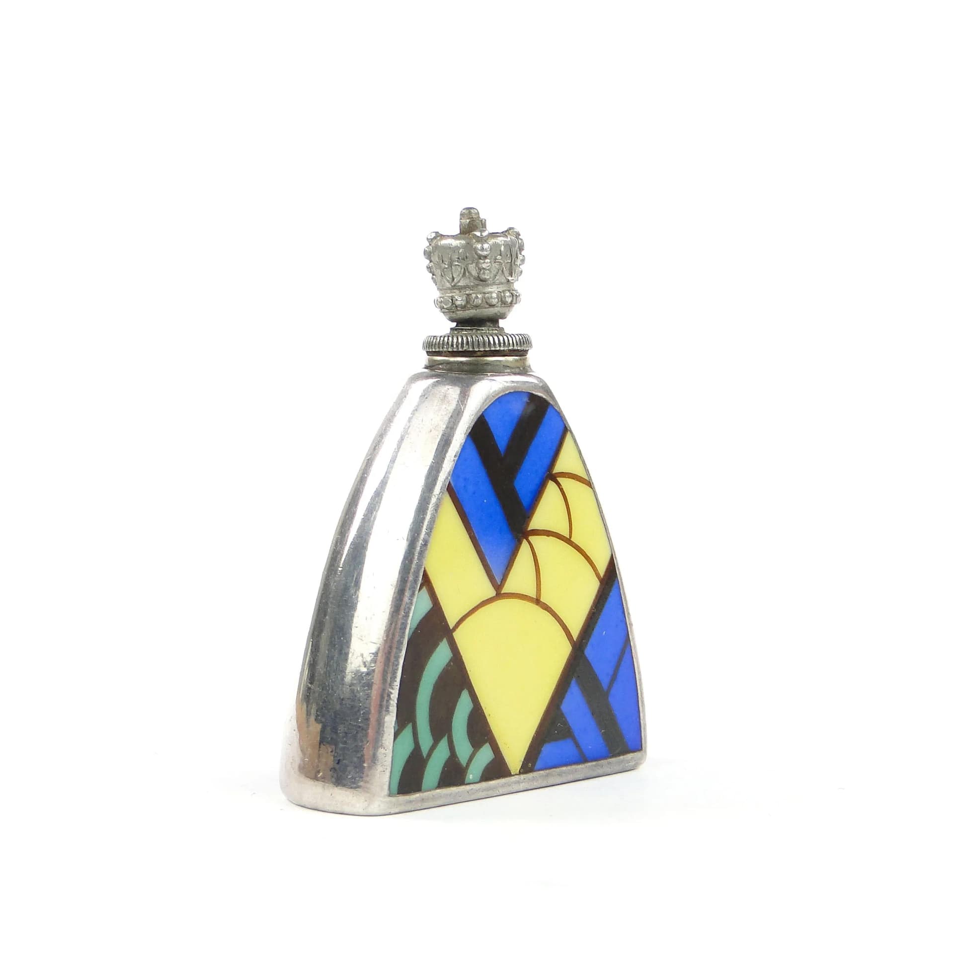 Perfume bottle Art Deco, multicolor, porcelain silver, Netherlands, 1920s. - 287566