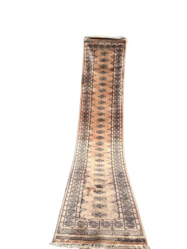 Chodnik Buchara, 400x80 cm, beżowy, wełna, Pakistan - WYMIARY