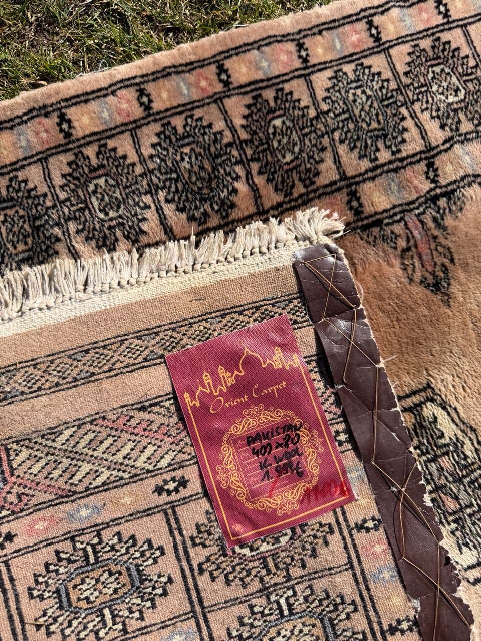 Chodnik Buchara, 400x80 cm, beżowy, wełna, Pakistan - 287624