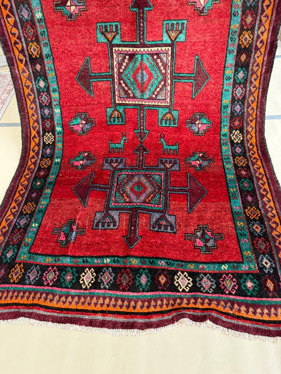 Chodnik Lori/Hamadan 330x163 cm, multikolor, wełna, Iran - 287656