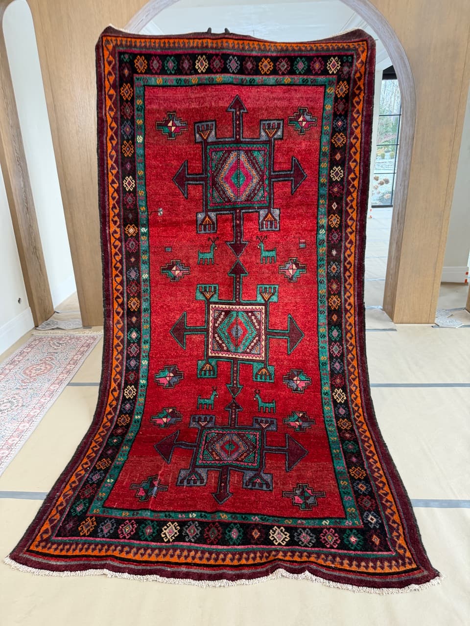 Chodnik Lori/Hamadan 330x163 cm, multikolor, wełna, Iran - 287654
