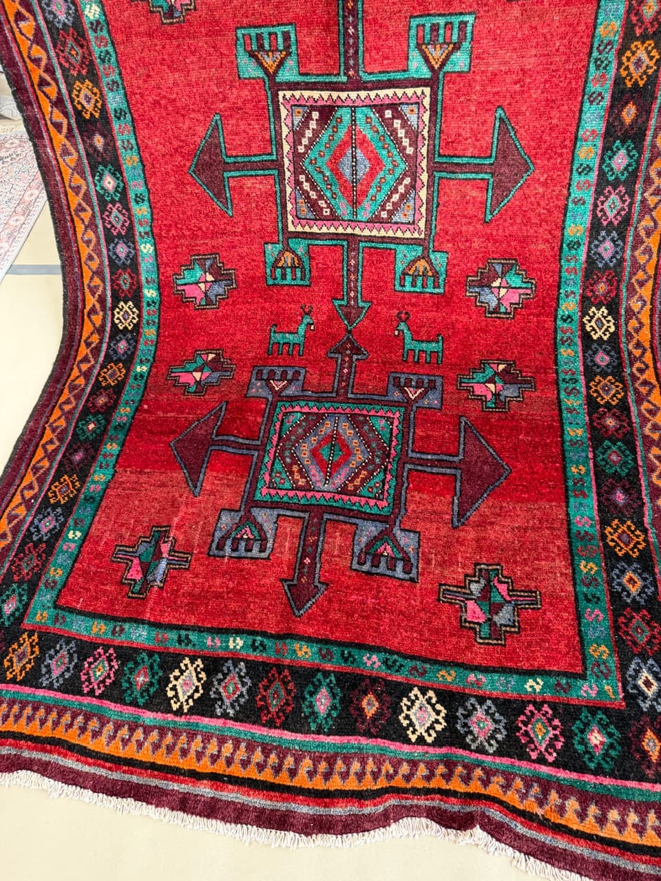 Chodnik Lori/Hamadan 330x163 cm, multikolor, wełna, Iran - 287660