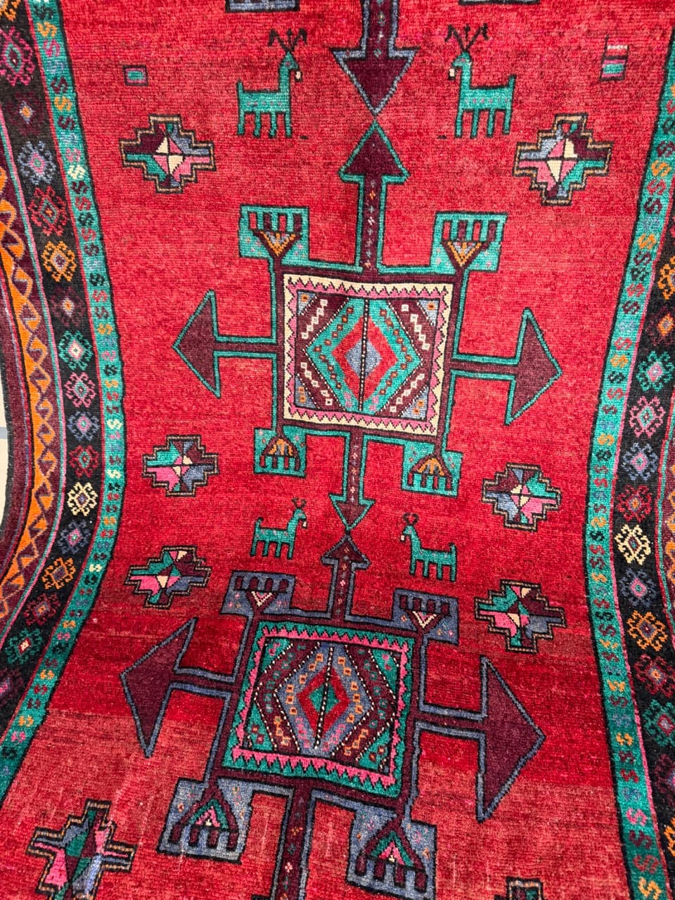 Chodnik Lori/Hamadan 330x163 cm, multikolor, wełna, Iran - 287657
