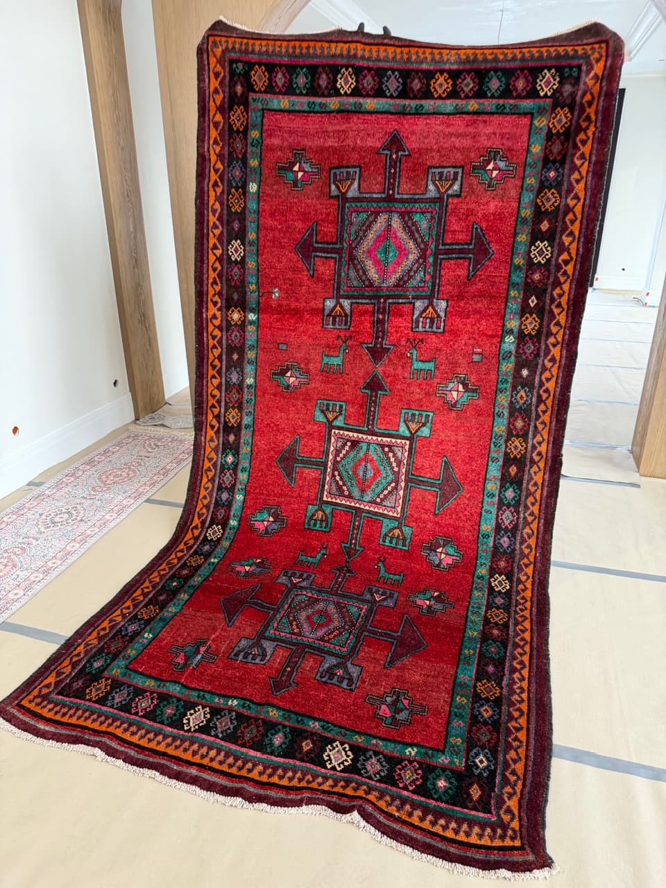 Chodnik Lori/Hamadan 330x163 cm, multikolor, wełna, Iran - 287661
