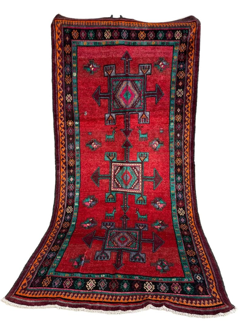 Chodnik Lori/Hamadan 330x163 cm, multikolor, wełna, Iran