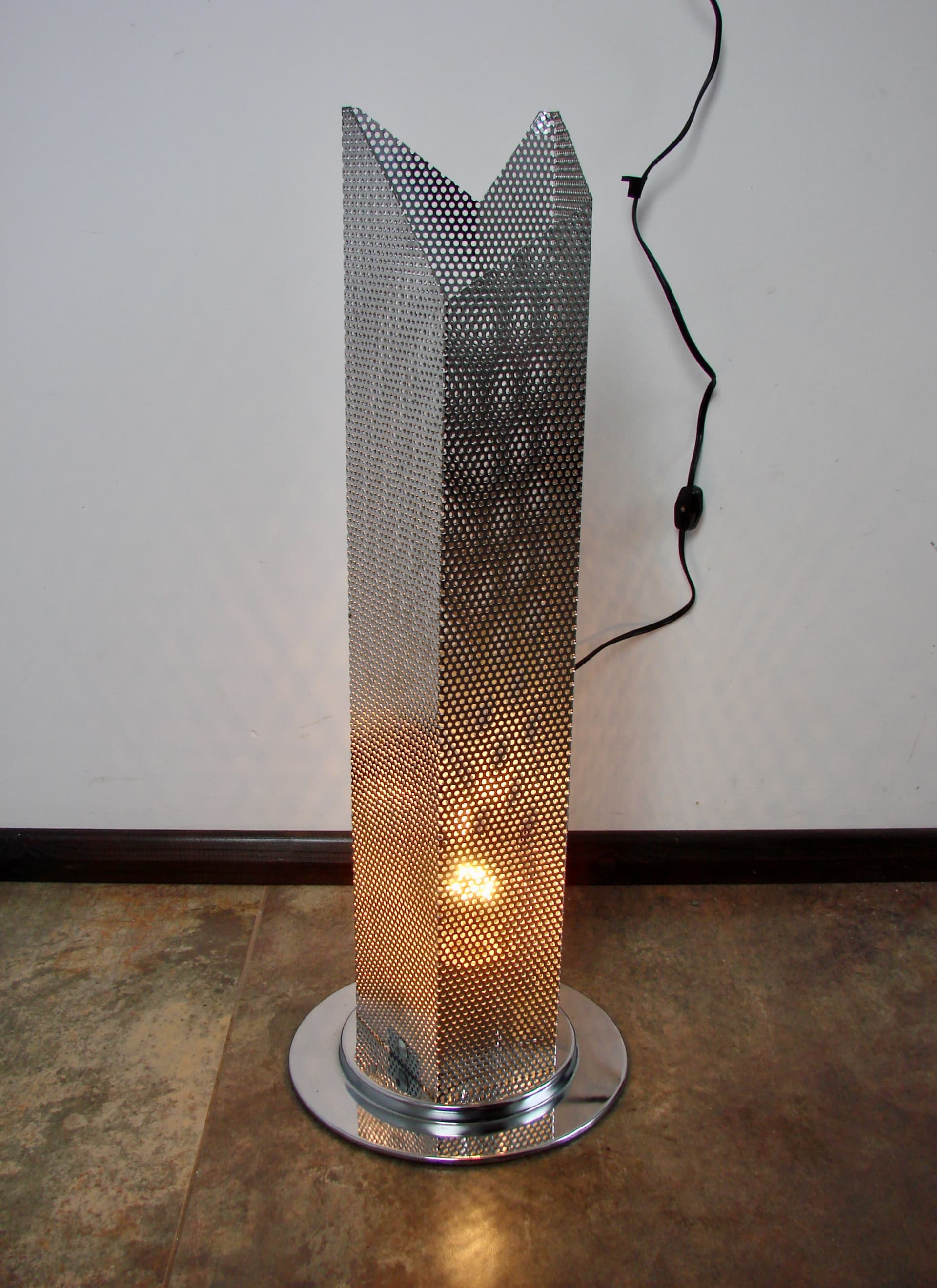 Lampa stojąca Modern, chrom srebrny, lata 80. - 287664