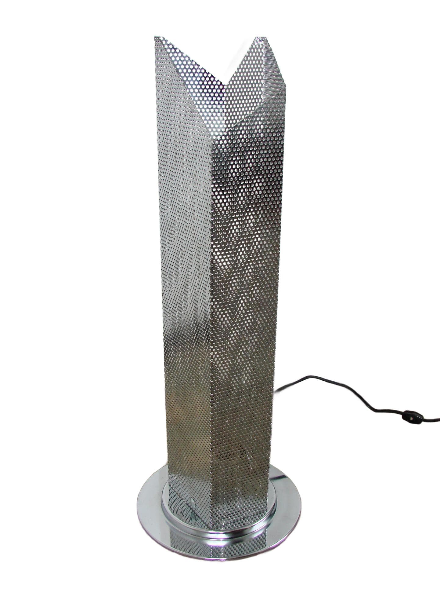 Lampa stojąca Modern, chrom srebrny, lata 80.