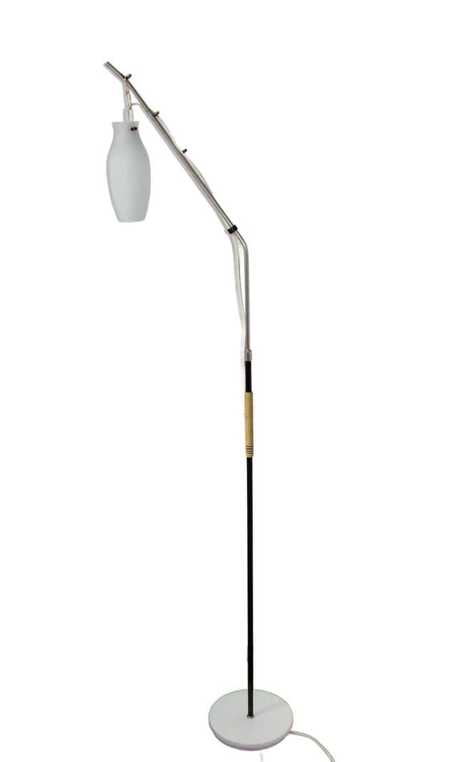 Floor lamp Jolo, white metal, glass, Jolo Kalmar, Austria, 1970s - DIMENSION