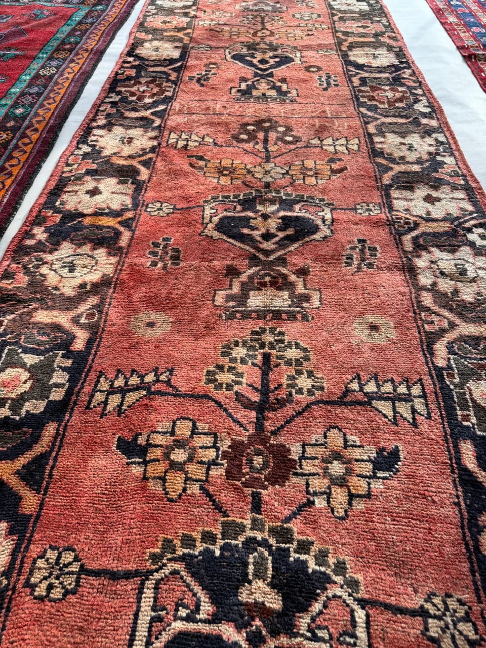 Chodnik Lori/Hamadan 420x135 cm, czerwony, wełna, Iran - 287693
