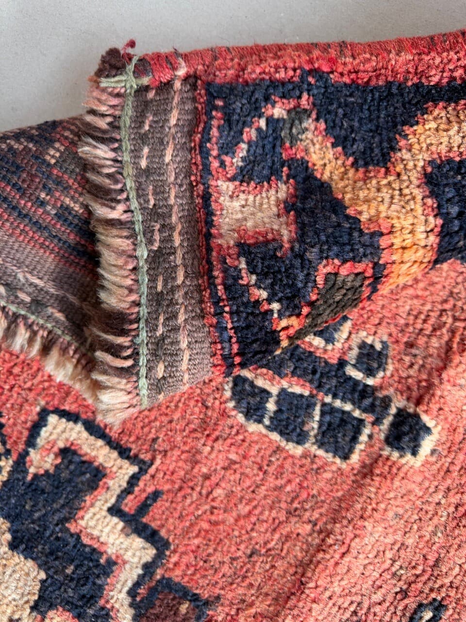 Chodnik Lori/Hamadan 420x135 cm, czerwony, wełna, Iran - 287694