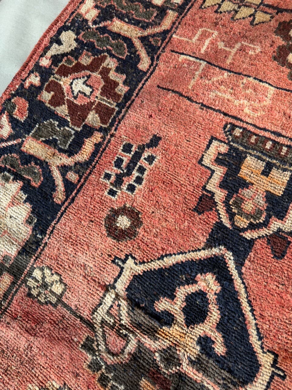 Chodnik Lori/Hamadan 420x135 cm, czerwony, wełna, Iran - 287695