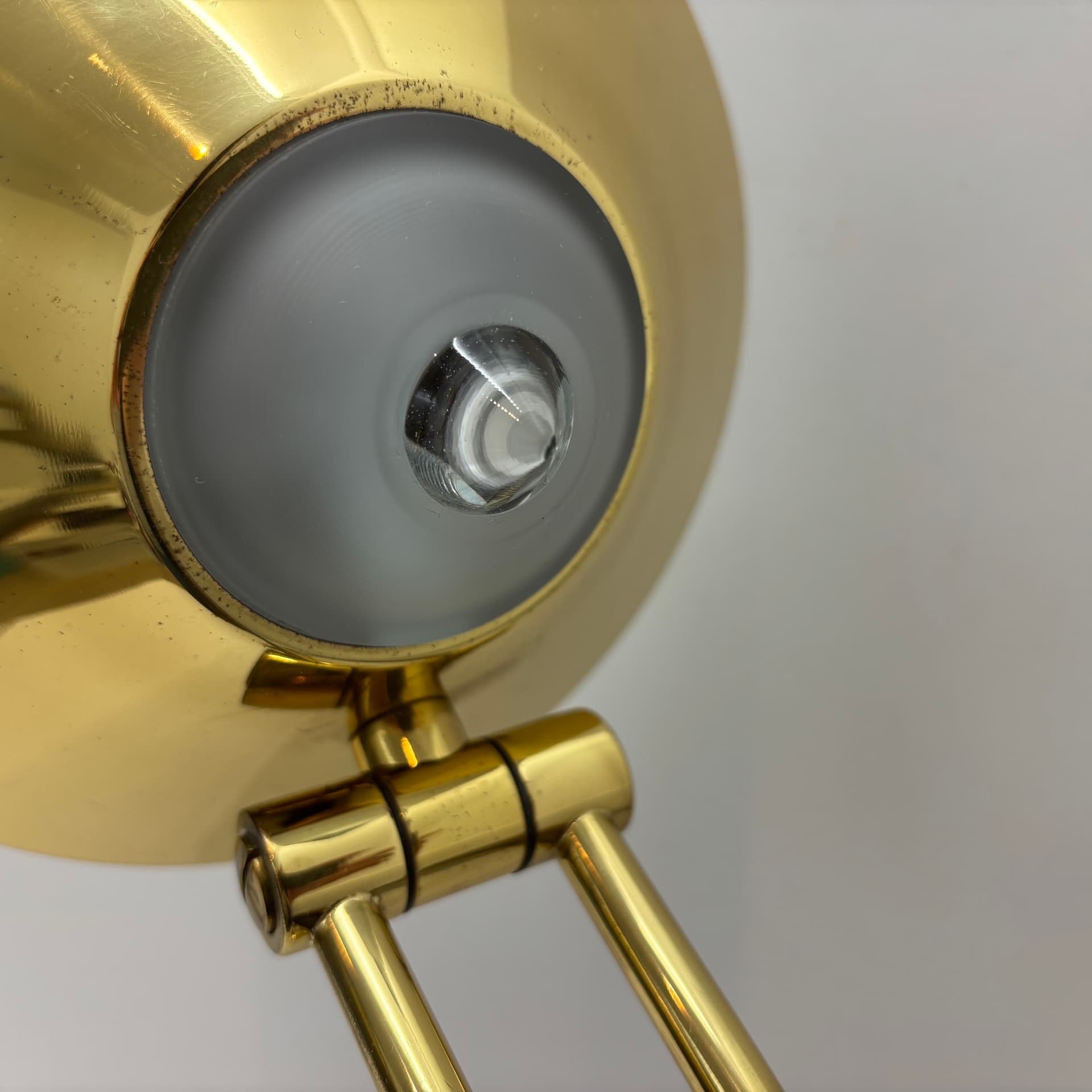 Lampa biurkowa, złoty, mosiądz, Niemcy, lata 80. - 287715