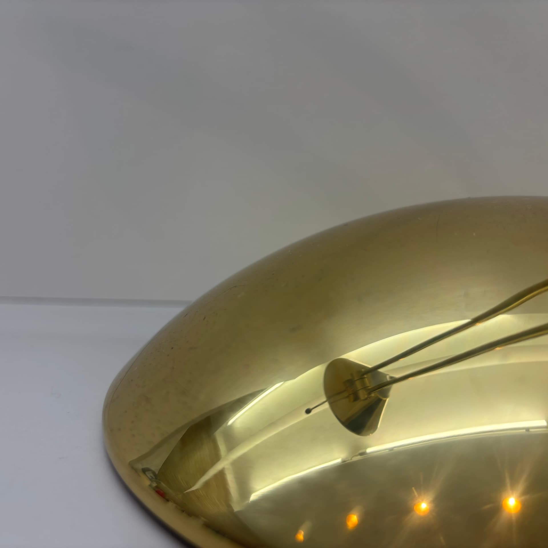 Lampa biurkowa, złoty, mosiądz, Niemcy, lata 80. - 287716