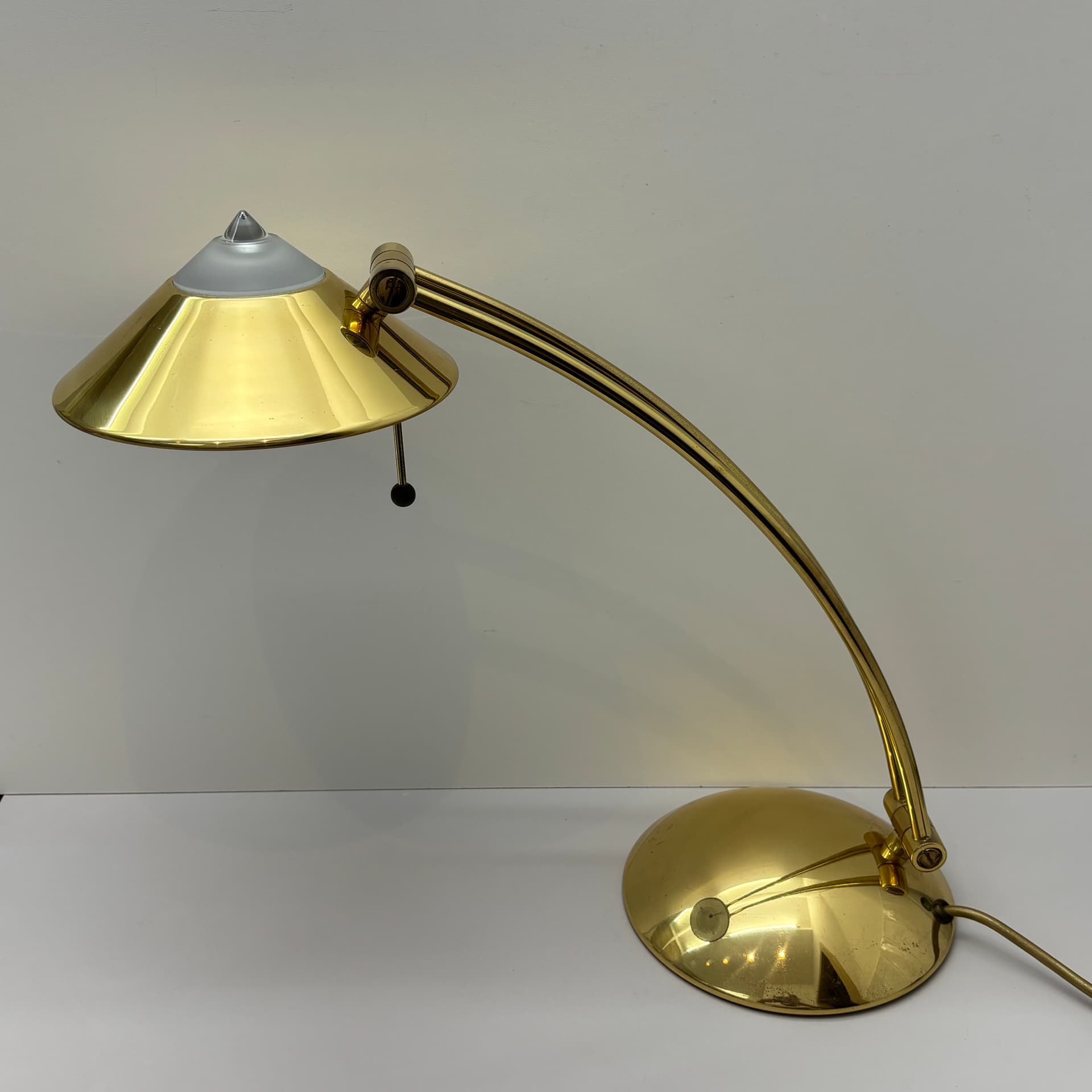 Lampa biurkowa, złoty, mosiądz, Niemcy, lata 80. - 287714