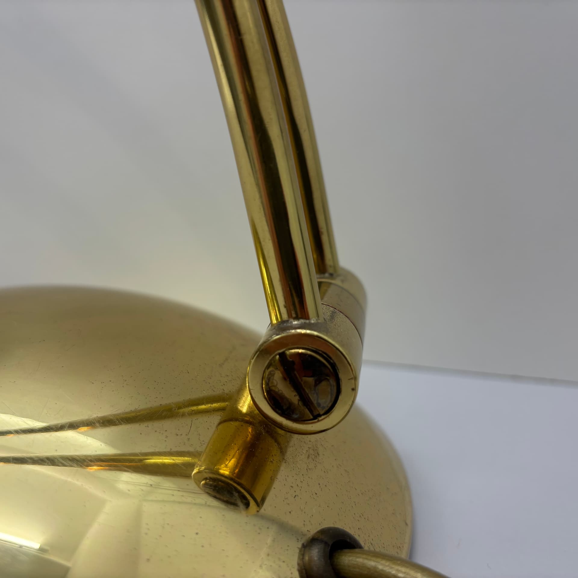 Lampa biurkowa, złoty, mosiądz, Niemcy, lata 80. - 287718