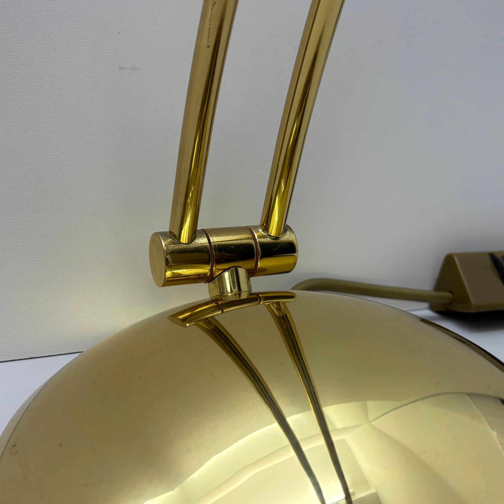 Lampa biurkowa, złoty, mosiądz, Niemcy, lata 80. - 287713