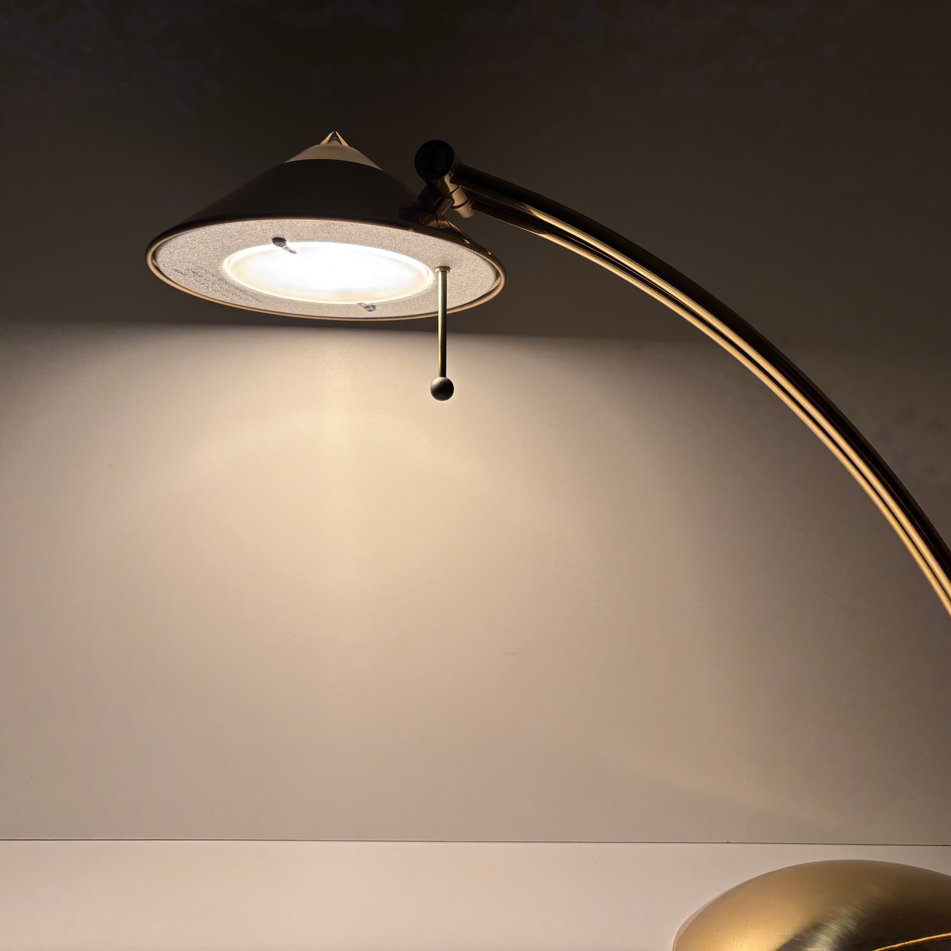 Lampa biurkowa, złoty, mosiądz, Niemcy, lata 80. - 287710