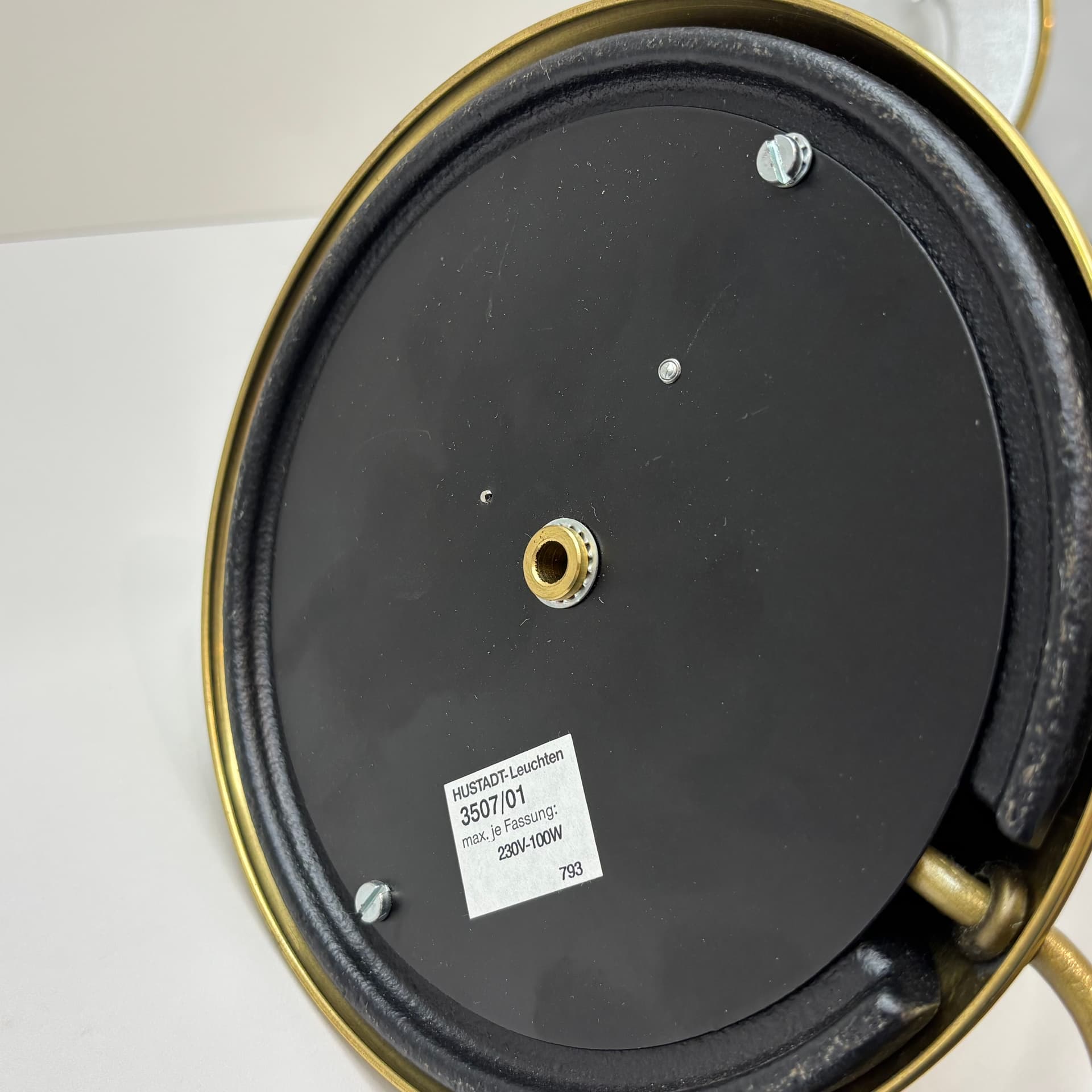 Lampa biurkowa, złoty, mosiądz, Niemcy, lata 80. - 287712