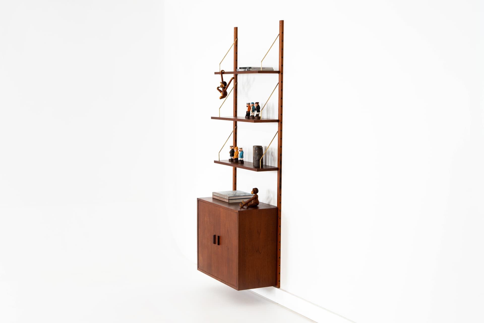 Regał systemowy, brązowy, teak, Dania, lata 60. - 287725