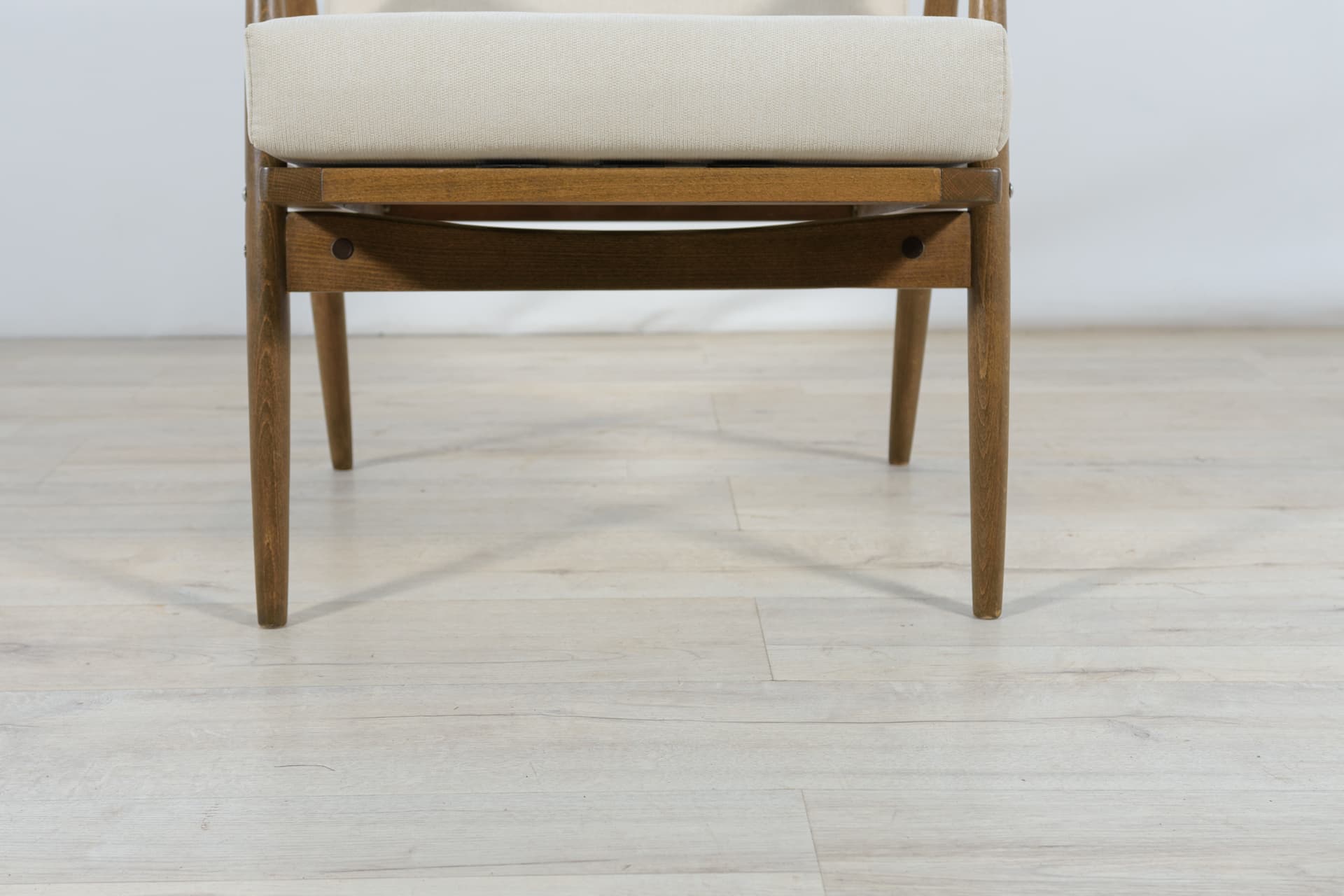 Para foteli, beżowy beech orzech, TON, Czechosłowacja, lata 60. - 287759