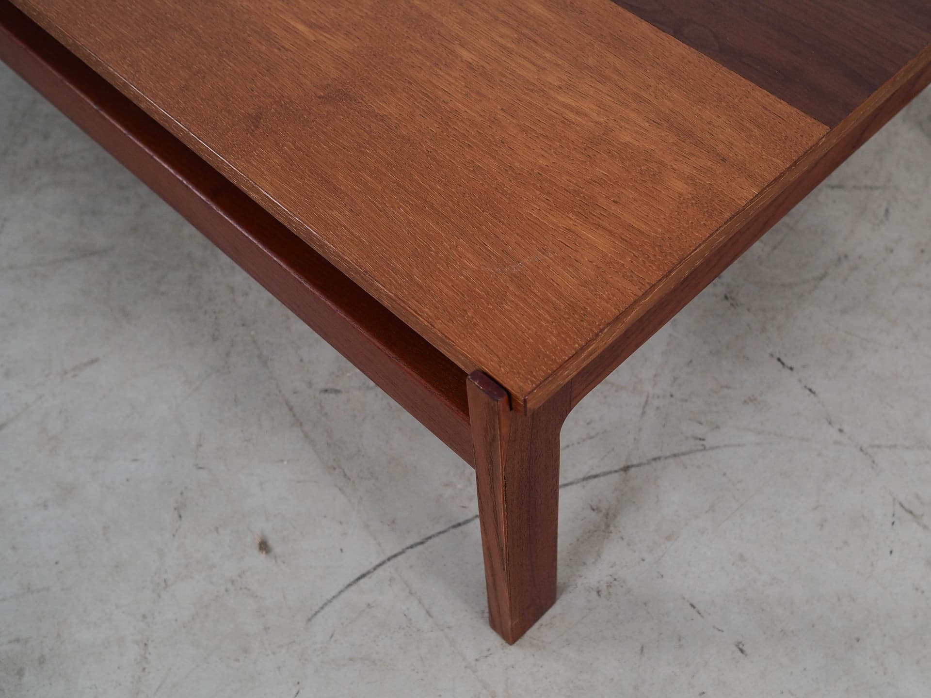 Coffee table, brown, walnut oak teak, Denmark, 1970s. - 287772
