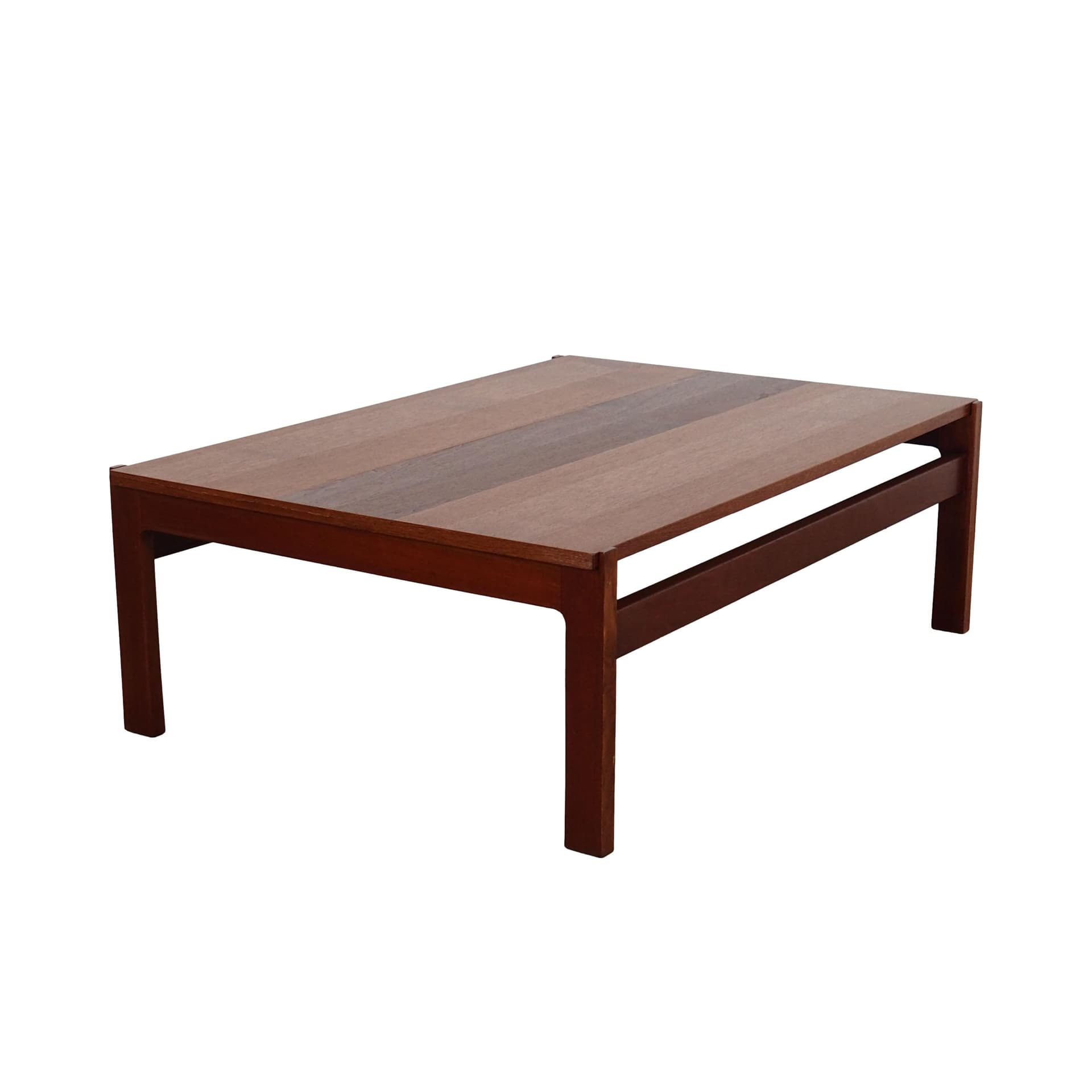 Coffee table, brown, walnut oak teak, Denmark, 1970s.