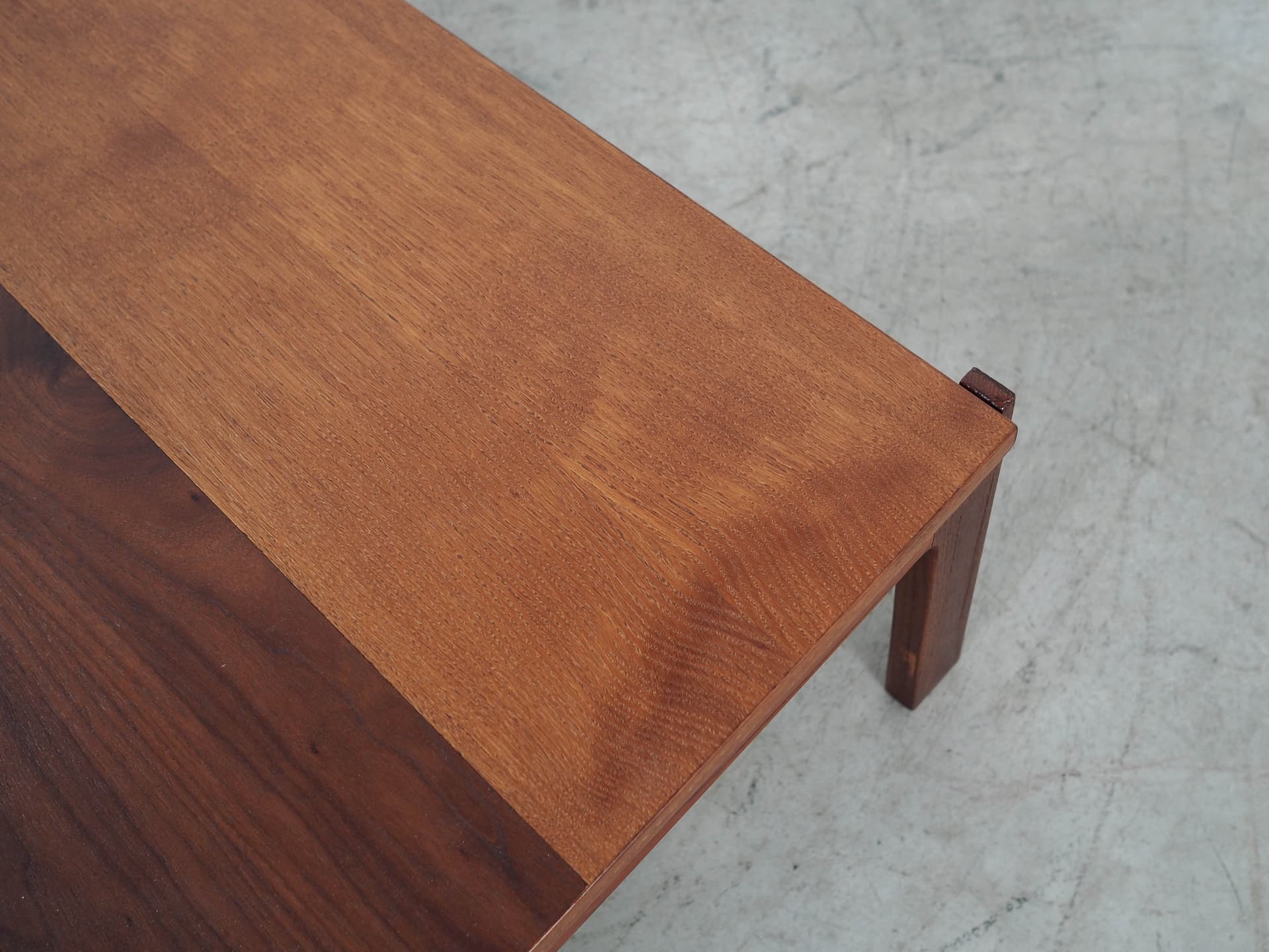 Coffee table, brown, walnut oak teak, Denmark, 1970s. - 287774