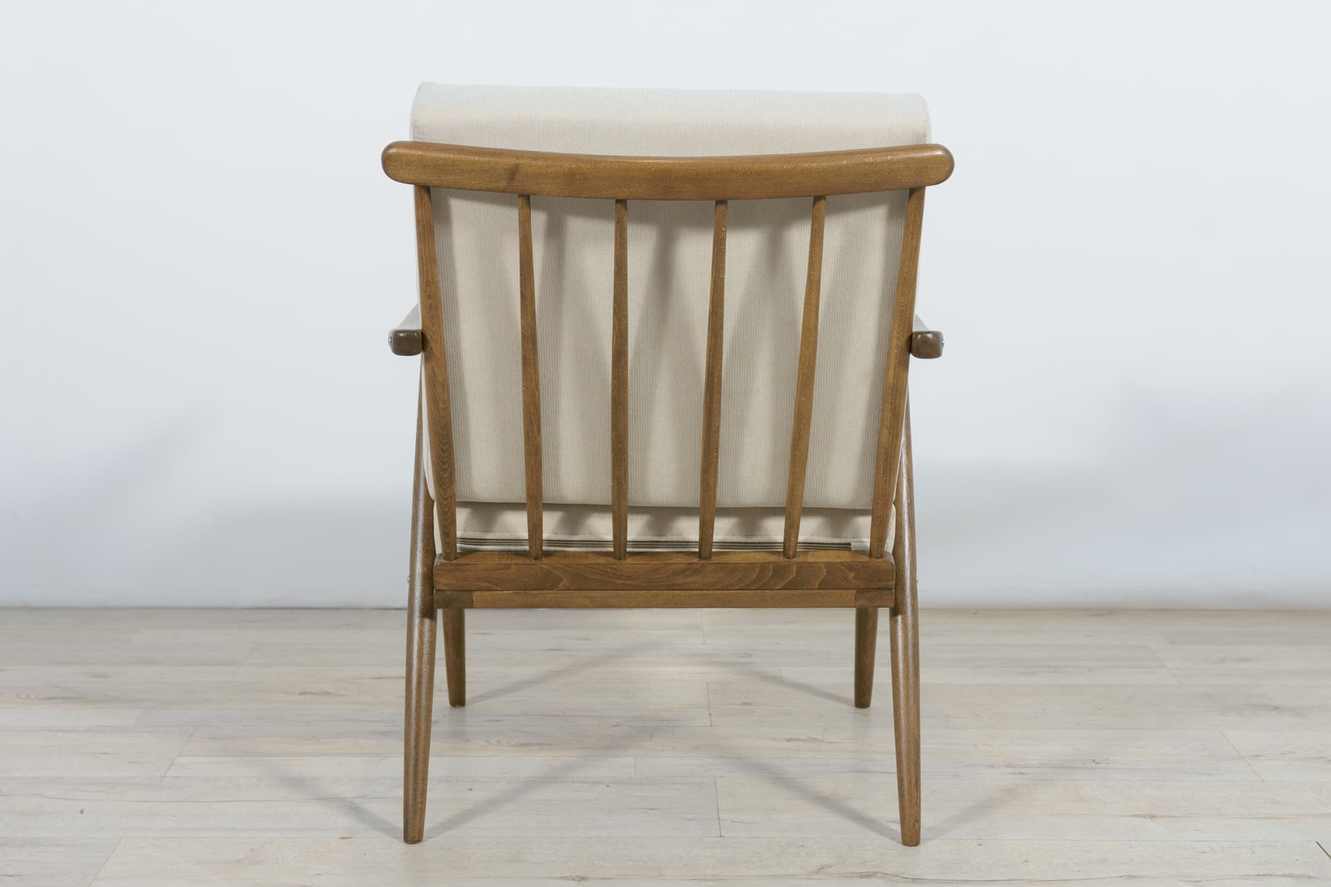 Fotel, brązowy, buk, TON, Czechosłowacja, lata 60. - 287803