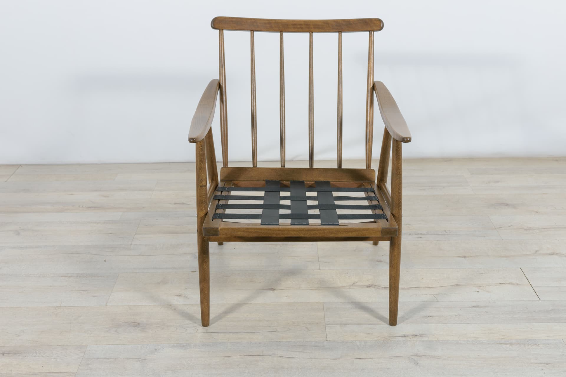 Fotel, brązowy, buk, TON, Czechosłowacja, lata 60. - 287791