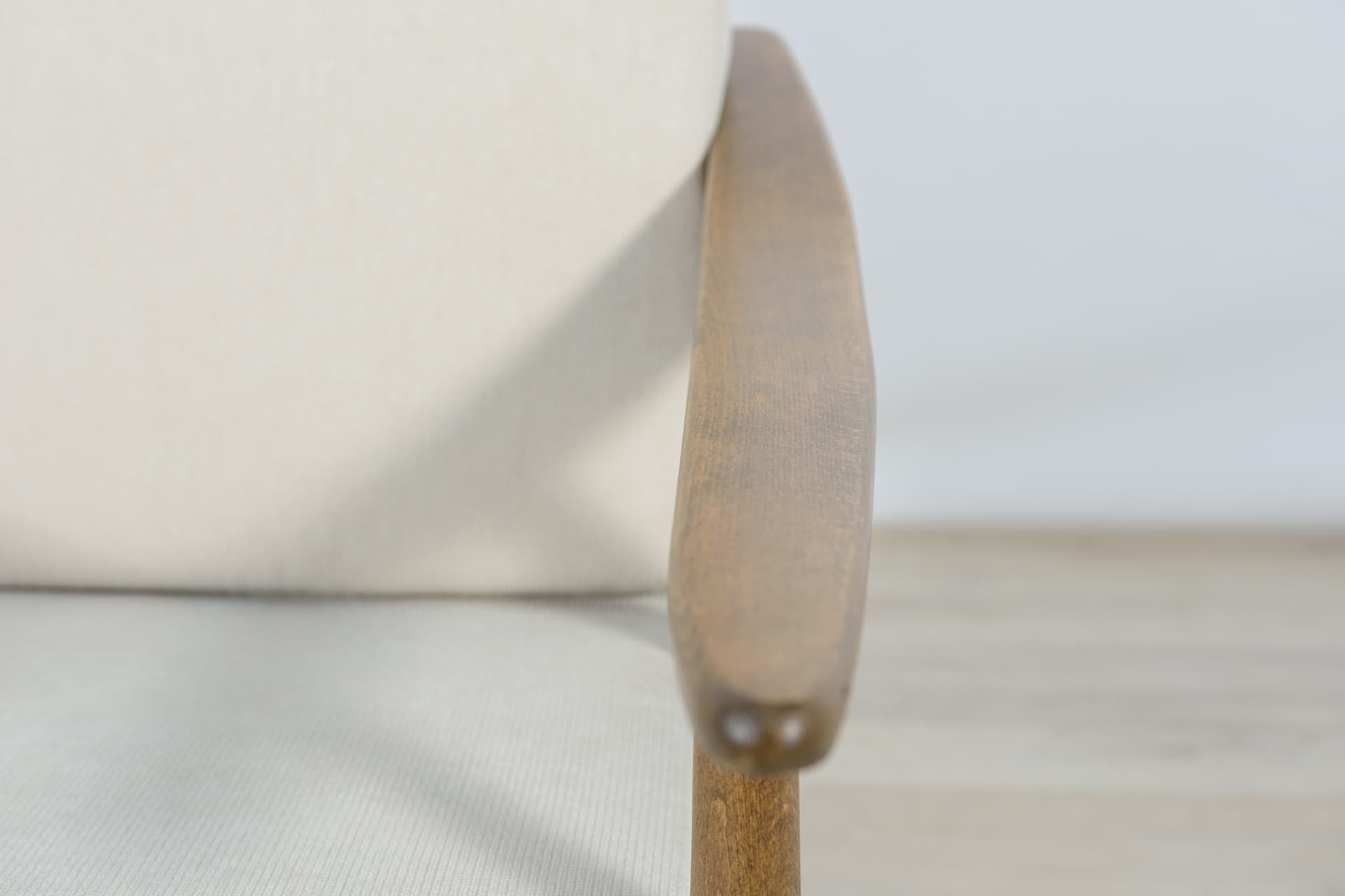 Fotel, brązowy, buk, TON, Czechosłowacja, lata 60. - 287798