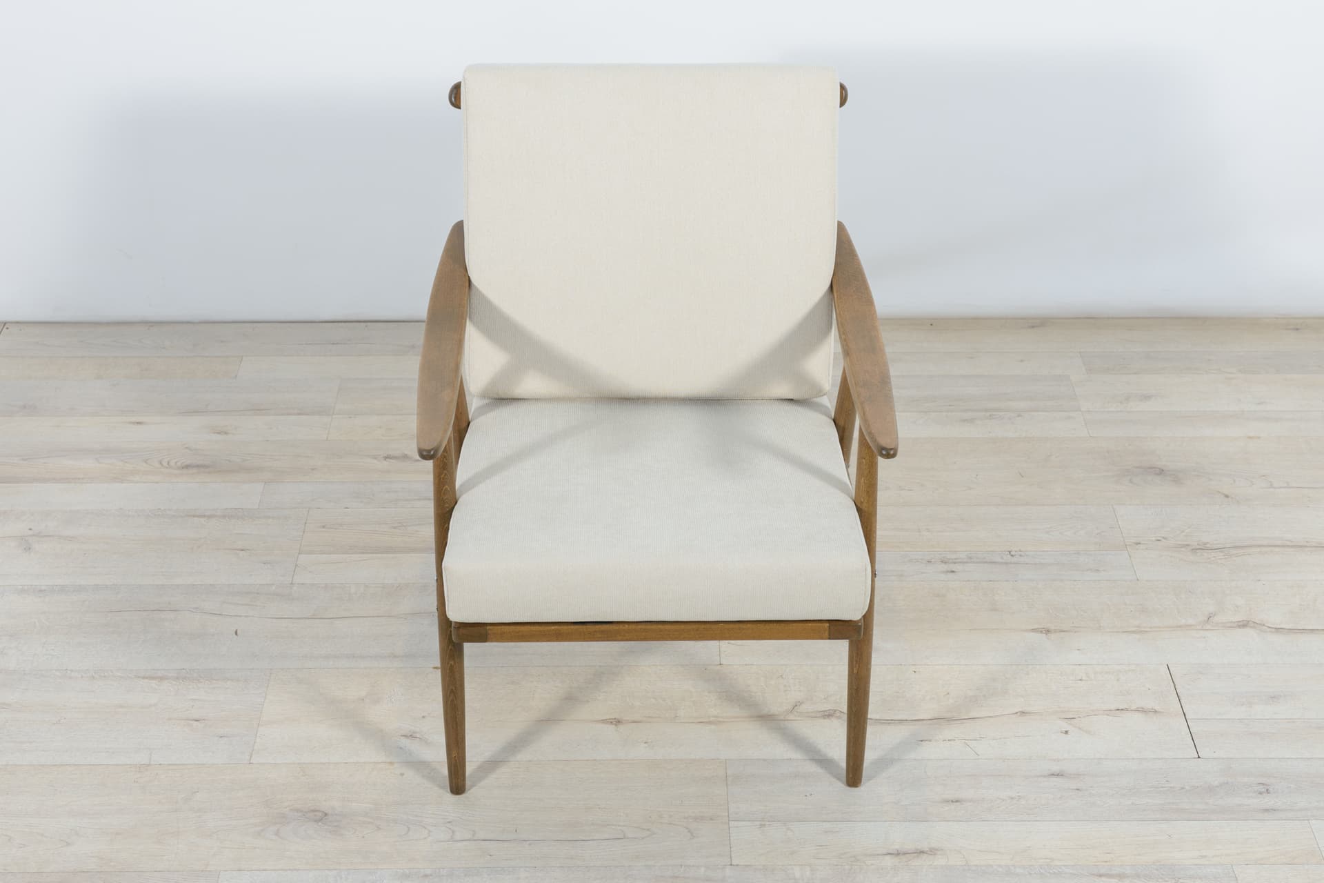 Fotel, brązowy, buk, TON, Czechosłowacja, lata 60. - 287800