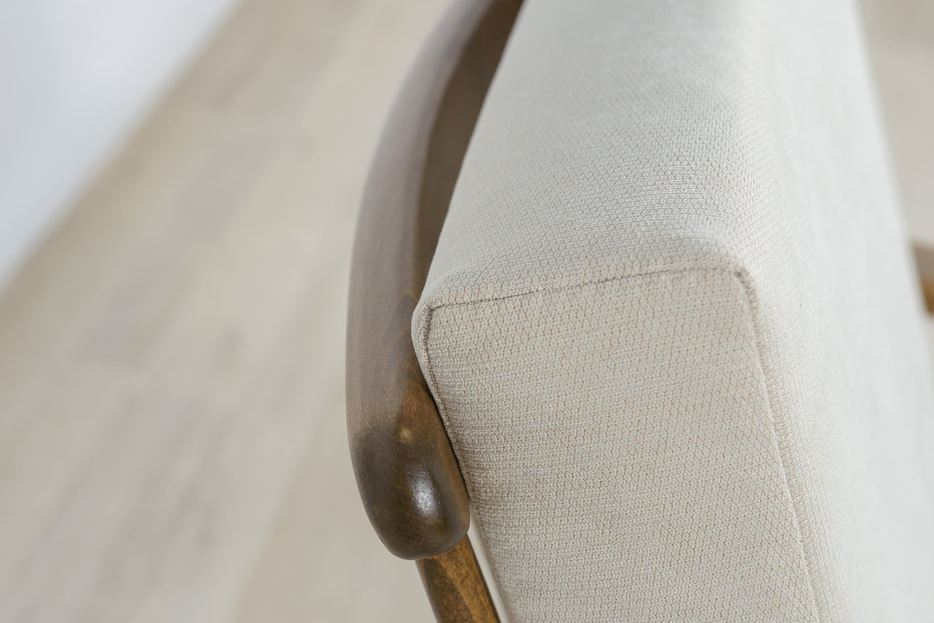 Fotel, brązowy, buk, TON, Czechosłowacja, lata 60. - 287796