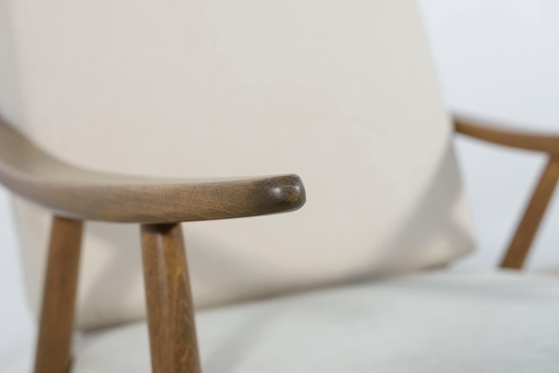 Fotel, brązowy, buk, TON, Czechosłowacja, lata 60. - 287793