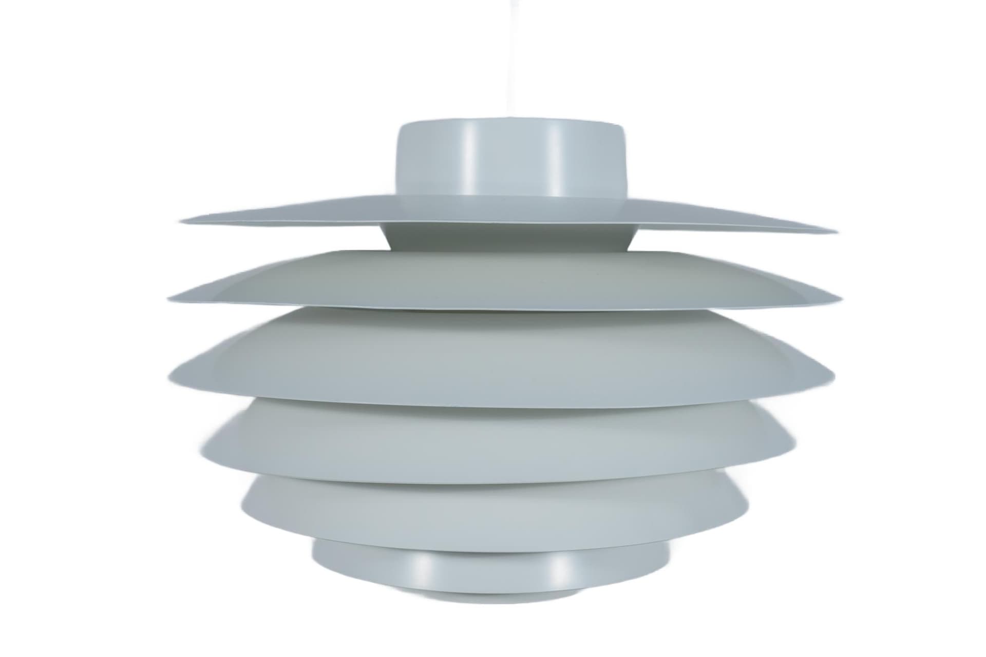 Lampa wisząca Verona, aluminium szary, proj. S. Middelboe, Fog & Mørup, Dania, lata 60.