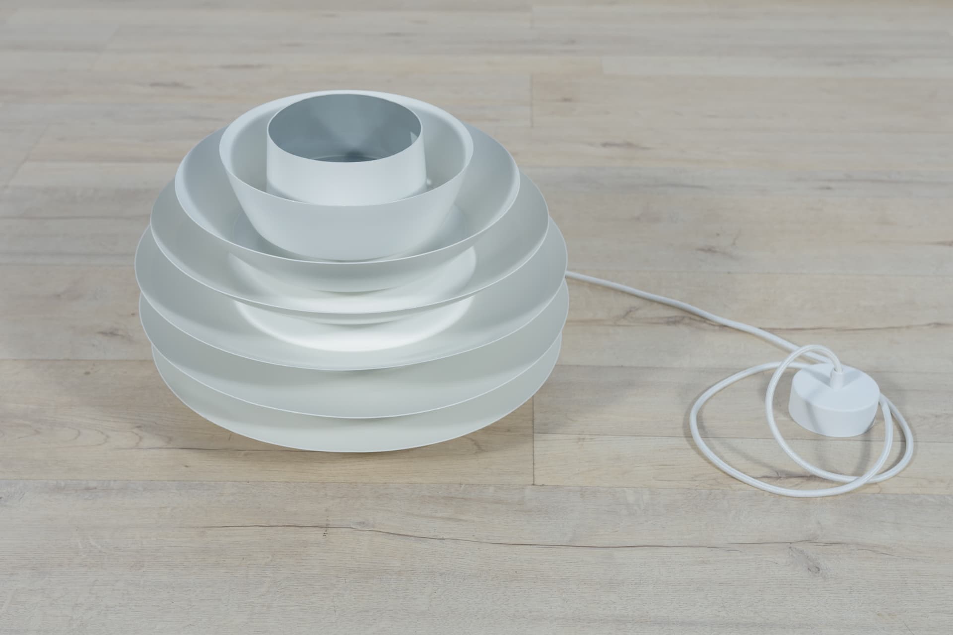 Lampa wisząca Verona, aluminium szary, proj. S. Middelboe, Fog & Mørup, Dania, lata 60. - 287835