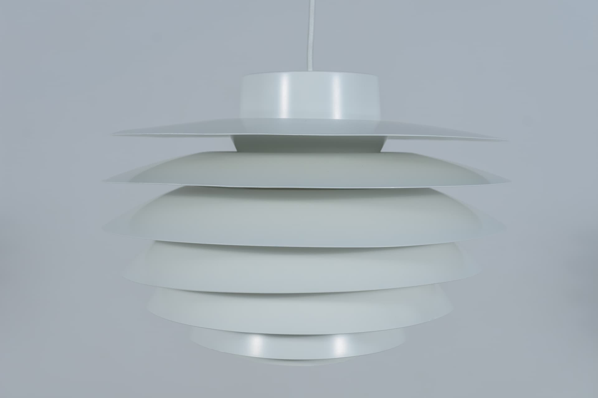 Lampa wisząca Verona, aluminium szary, proj. S. Middelboe, Fog & Mørup, Dania, lata 60. - 287828