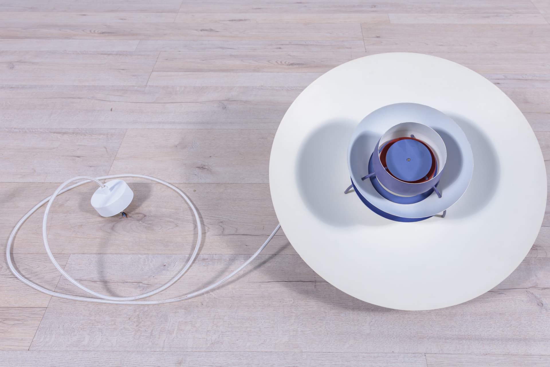 Lampa wisząca PH5, fioletowy, metal, proj. P. Henningsen, Louis Poulsen, Dania, lata 60. - 287848