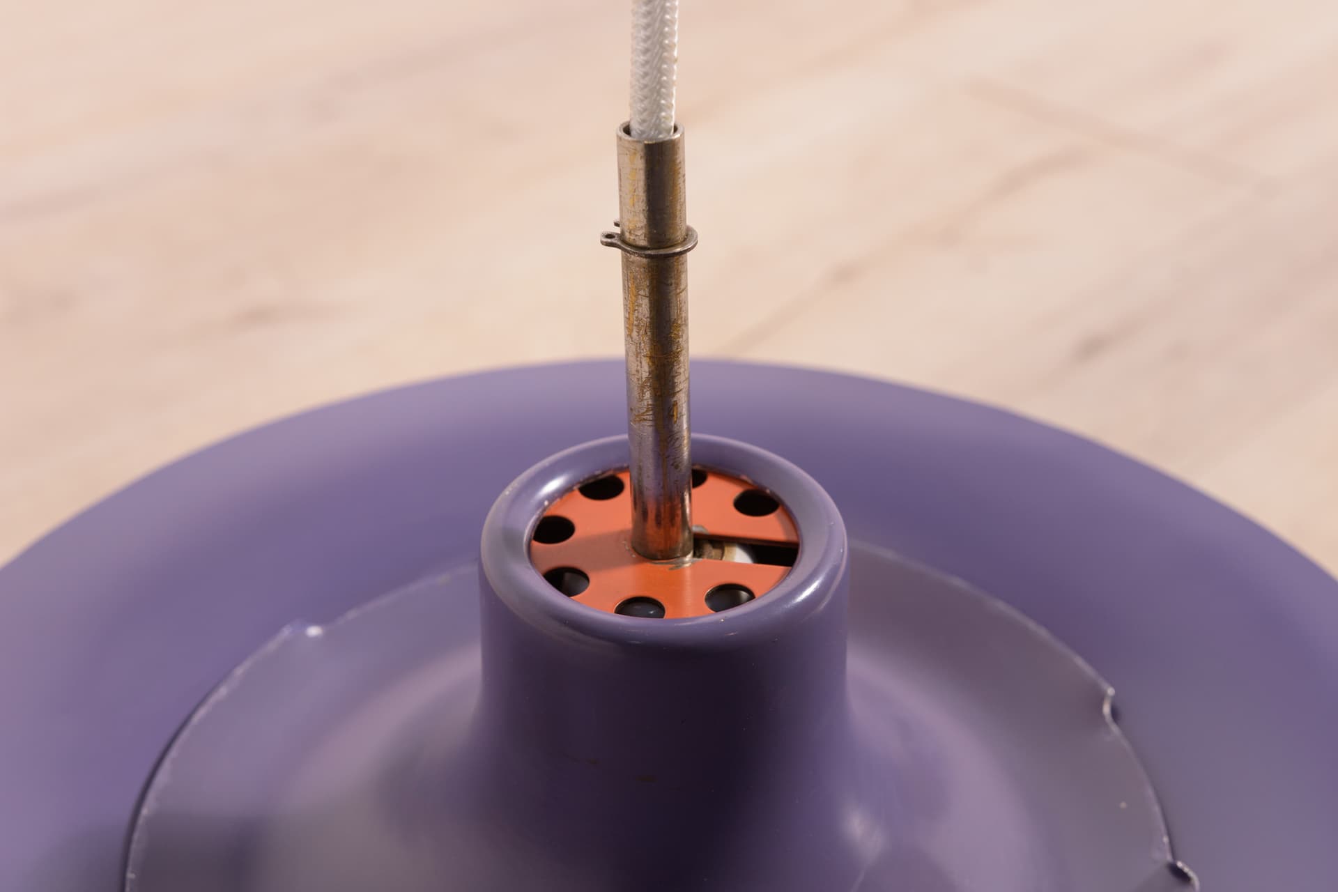 Lampa wisząca PH5, fioletowy, metal, proj. P. Henningsen, Louis Poulsen, Dania, lata 60. - 287850