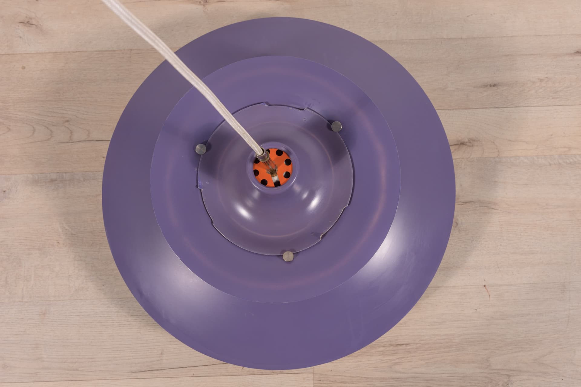 Lampa wisząca PH5, fioletowy, metal, proj. P. Henningsen, Louis Poulsen, Dania, lata 60. - 287846