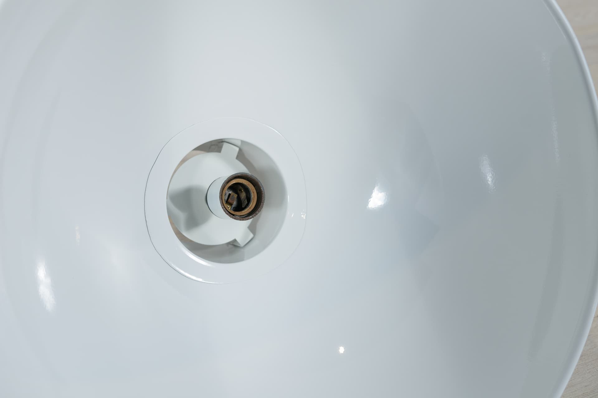 Lampa wisząca Bunker, metal biały, proj. J. Hammerborg, Fog & Mørup, Dania, lata 70. - 287906