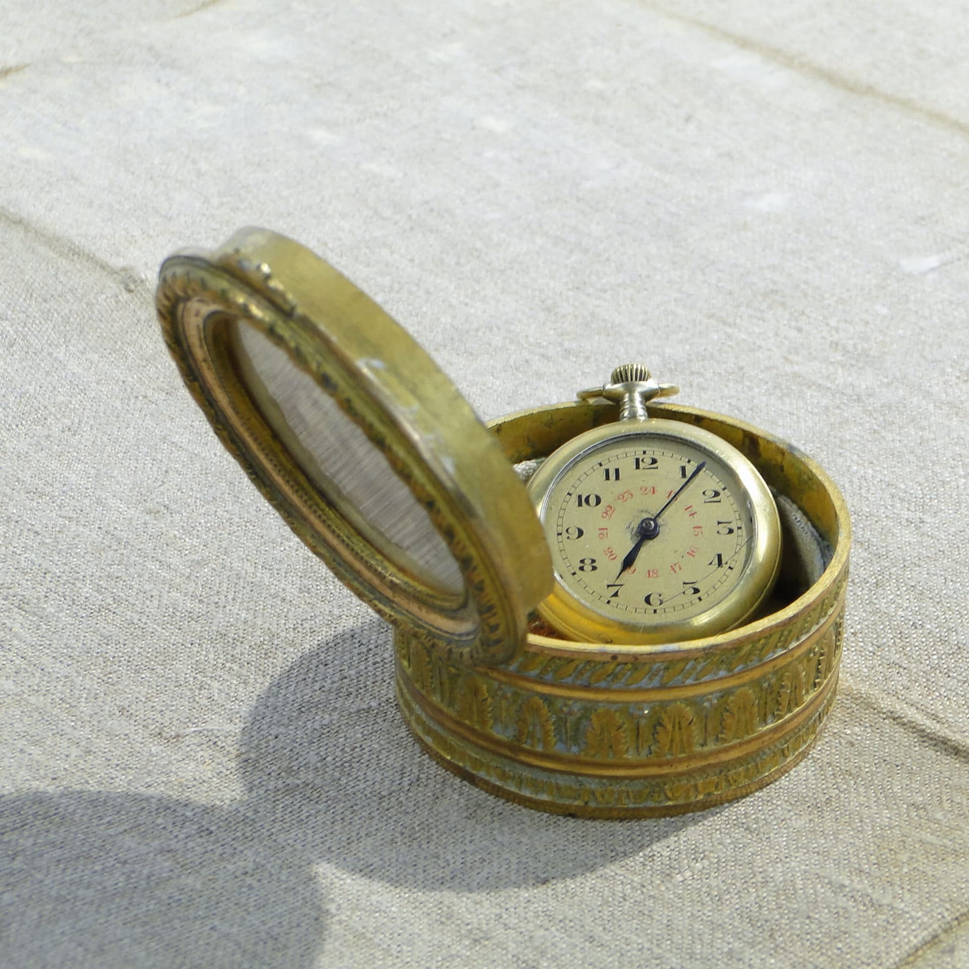 Pudełko na biżuterię Belle Époque, złoto, brąz, Francja, XIX w. - 287923