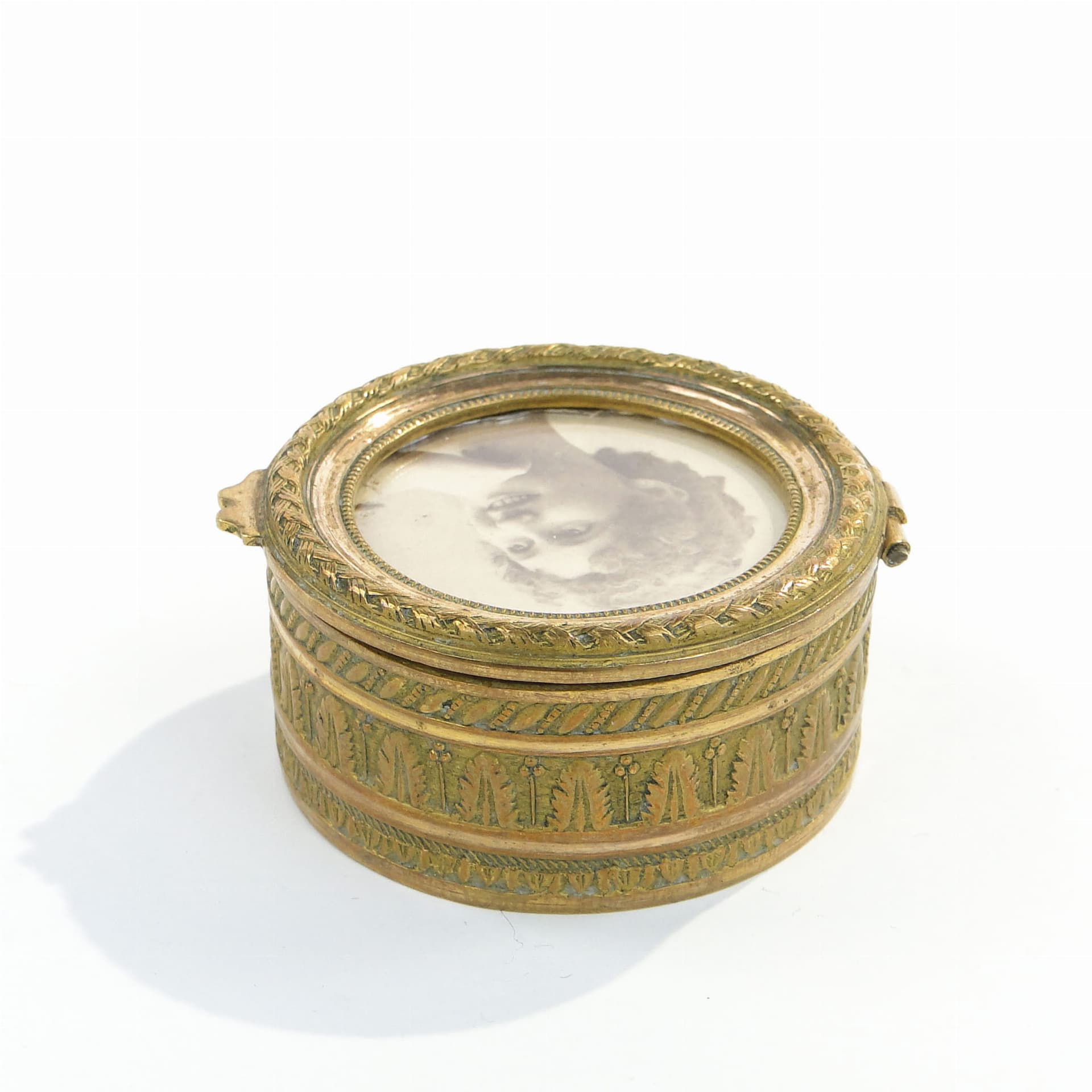 Pudełko na biżuterię Belle Époque, złoto, brąz, Francja, XIX w. - 287926