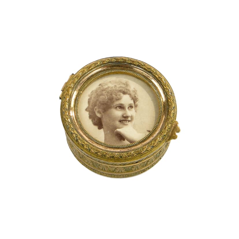 Pudełko na biżuterię Belle Époque, złoto, brąz, Francja, XIX w.