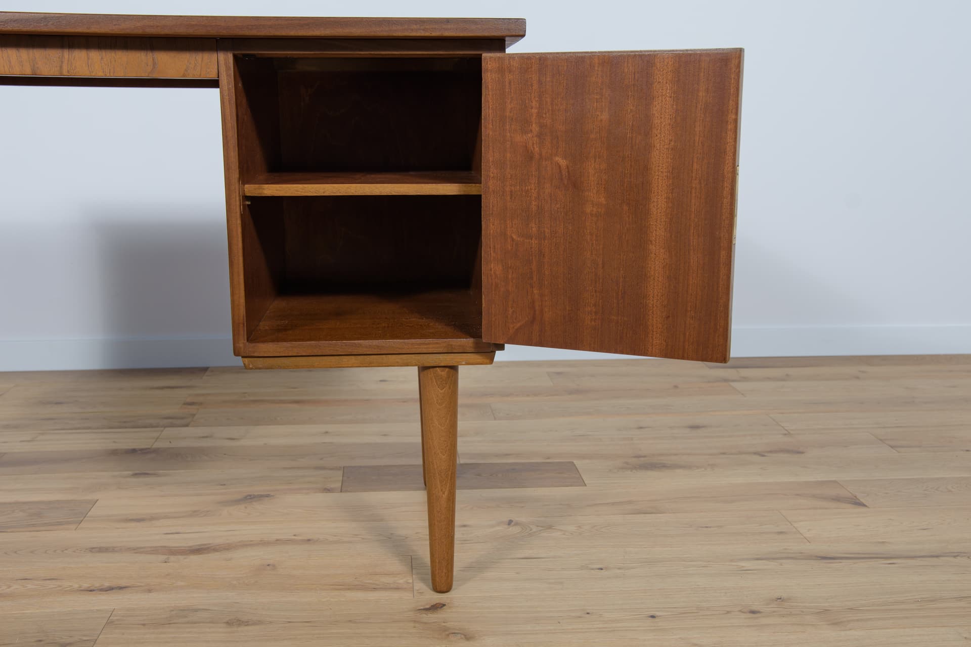 Desk, brown, teak, Denmark, 1960s. - 287944