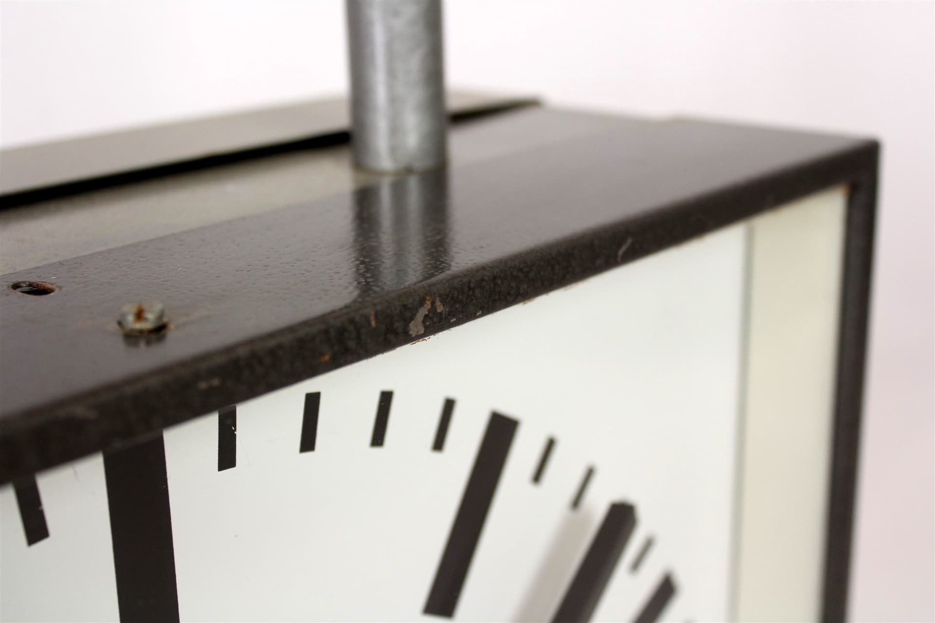 Zegar kolejowy dwustronny, szary, Czechosłowacja, lata 80. - 288030