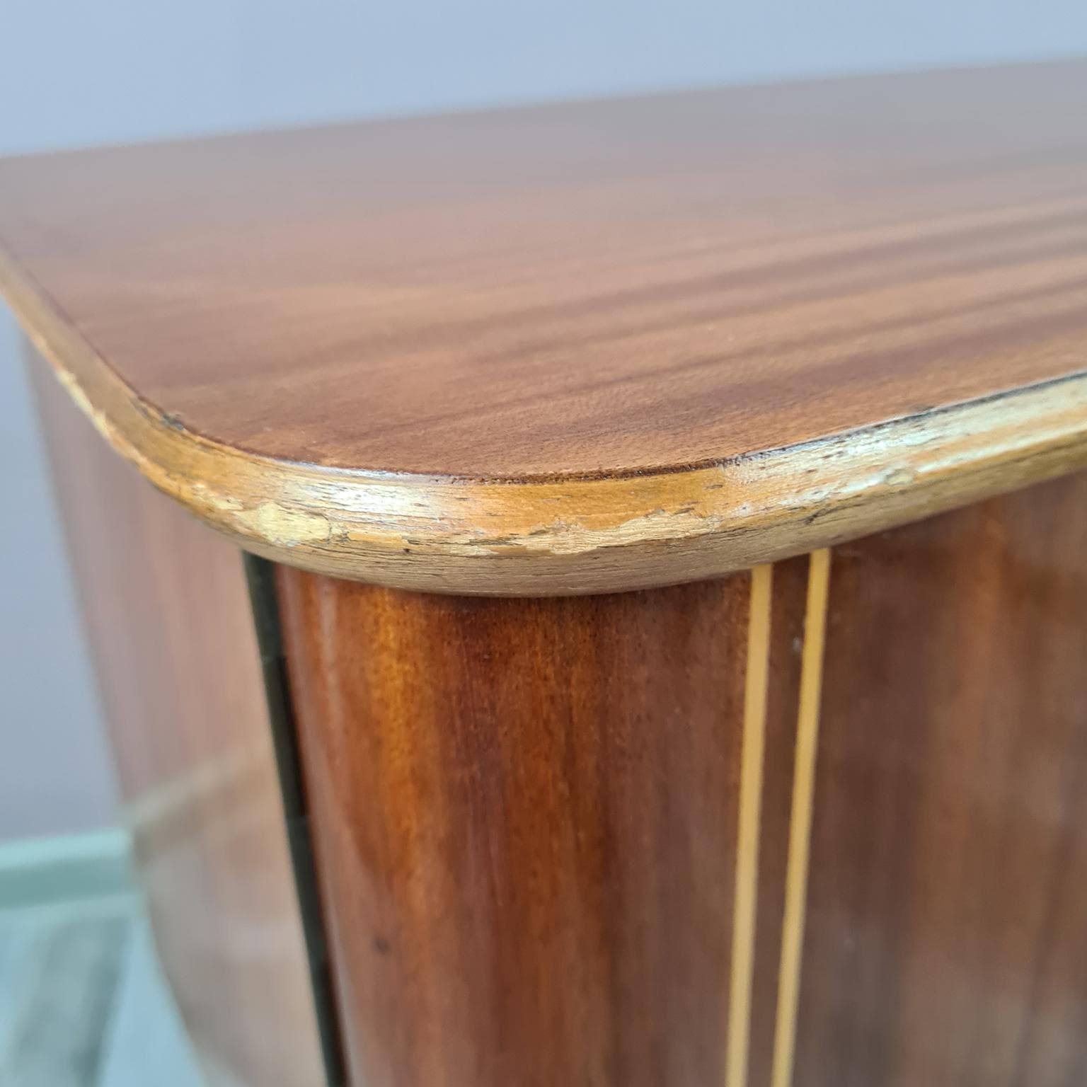 Szafka, brązowy, drewno fornirowane, metal, lata 60. - 288111